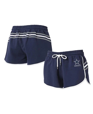 Women's Wear by Erin Andrews Navy Dallas Cowboys Hem Shorts