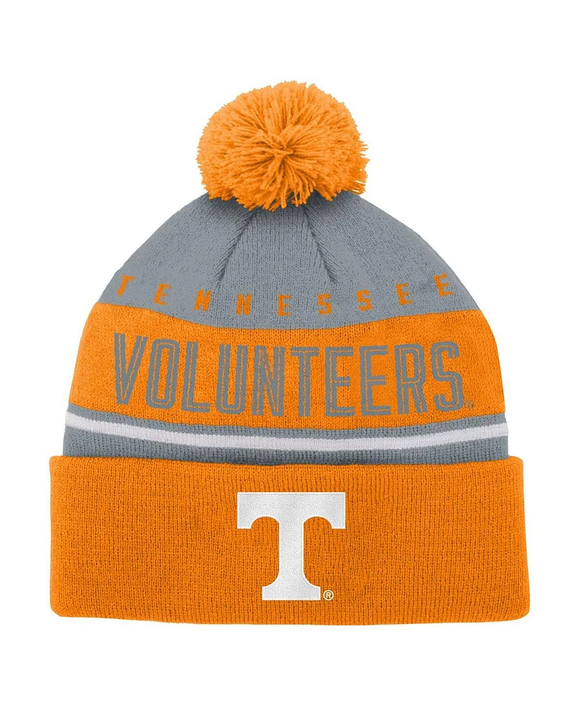 Youth Boys and Girls Tennessee Orange Tennessee Volunteers Redzone Jacquard Cuffed Knit Hat with Pom