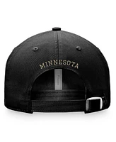 Women's Fanatics Black Minnesota Wild Fundamental Two-Hit Adjustable Hat