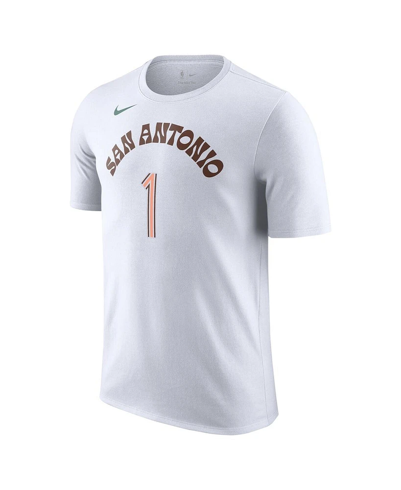 Men's Nike Victor Wembanyama White San Antonio Spurs 2023/24 City Edition Name and Number T-shirt