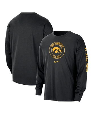 Men's Nike Black Iowa Hawkeyes Heritage Max90 Long Sleeve T-shirt
