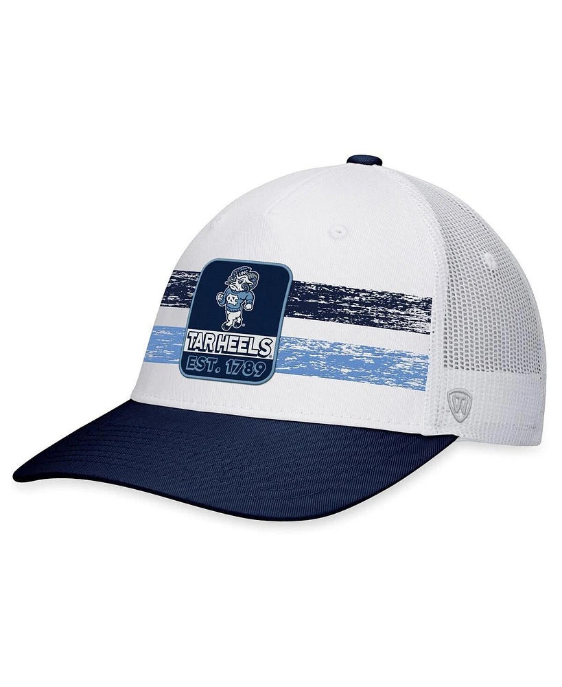 Men's Top of the World White, Navy North Carolina Tar Heels Retro Fade Snapback Hat