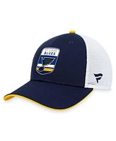 Men's Fanatics Navy St. Louis Blues 2023 Nhl Draft On Stage Trucker Adjustable Hat