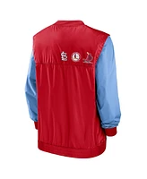 Men's Nike White, Red St. Louis Cardinals Rewind Warmup V-Neck Pullover Jacket