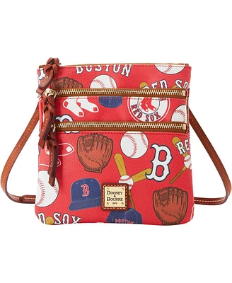 Women's Dooney & Bourke Boston Red Sox Game Day Triple Zip Crossbody Purse