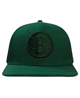 Men's Pro Standard Forest Green Brooklyn Nets Tonal Logo Snapback Hat