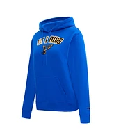 Women's Pro Standard Blue St. Louis Blues Classic Chenille Pullover Hoodie