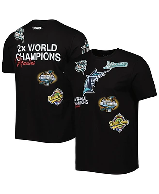 Men's Pro Standard Black Florida Marlins Championship T-shirt