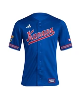 Men's adidas Royal Kansas Jayhawks Reverse Retro Replica Baseball Jersey