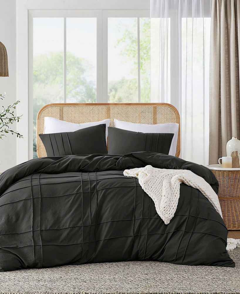 510 Design Porter Washed Pleated -Pc. Duvet Cover Set