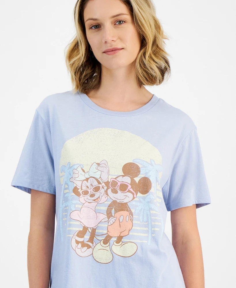 Disney Juniors' Tropical Mickey And Minnie T-Shirt