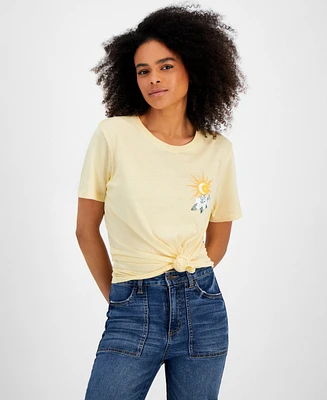 Rebellious One Juniors' Vani Malibu Graphic Crewneck T-Shirt