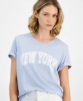Rebellious One Juniors' Skylight New York Graphic T-Shirt