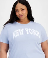 Rebellious One Trendy Plus New York Graphic T-Shirt