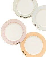 Yvonne Ellen Slogan Dinner Plates, Set of 4