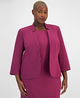 Le Suit Plus Size Jacket & Empire-Waist Sheath Dress