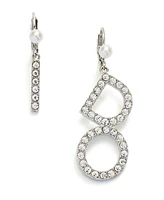 Kleinfeld Faux Stone Pave I Do Mismatch Drop Earrings