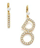 Kleinfeld Faux Stone Pave I Do Mismatch Drop Earrings