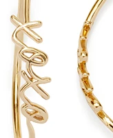 Kleinfeld Gold-Tone Xoxo Script Hoop Earrings