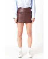 English Factory Women's Pu Skorts