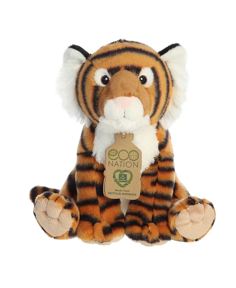 Aurora Medium Eco Hugs Bengal Tiger Eco Nation Eco-Friendly Plush Toy Orange 10"