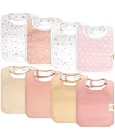 KeaBabies 8-Pack Organic Baby Bibs for Boy, Girl, Drool Bibs, Bib Girls, Boys