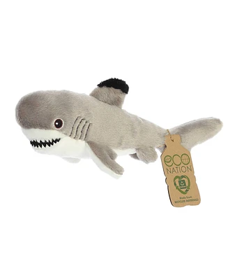 Aurora Medium Eco Softies Black Tipped Shark Eco Nation Eco-Friendly Plush Toy Grey 10.5"
