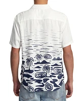 Rvca Men's Wasted Palms Short Sleeve Shirt