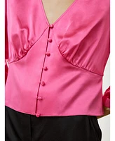 Lilysilk Women's X Sonia Fitted Retro Corset Silk Top for Women