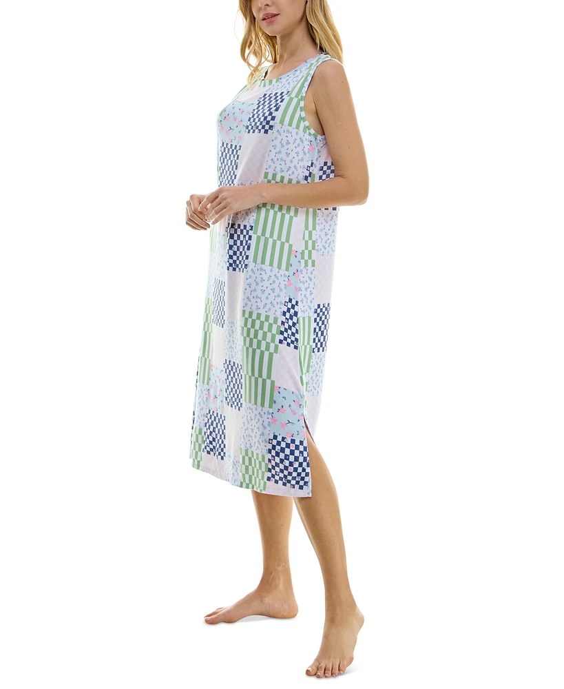 Roudelain Women's Printed Sleeveless Nightgown