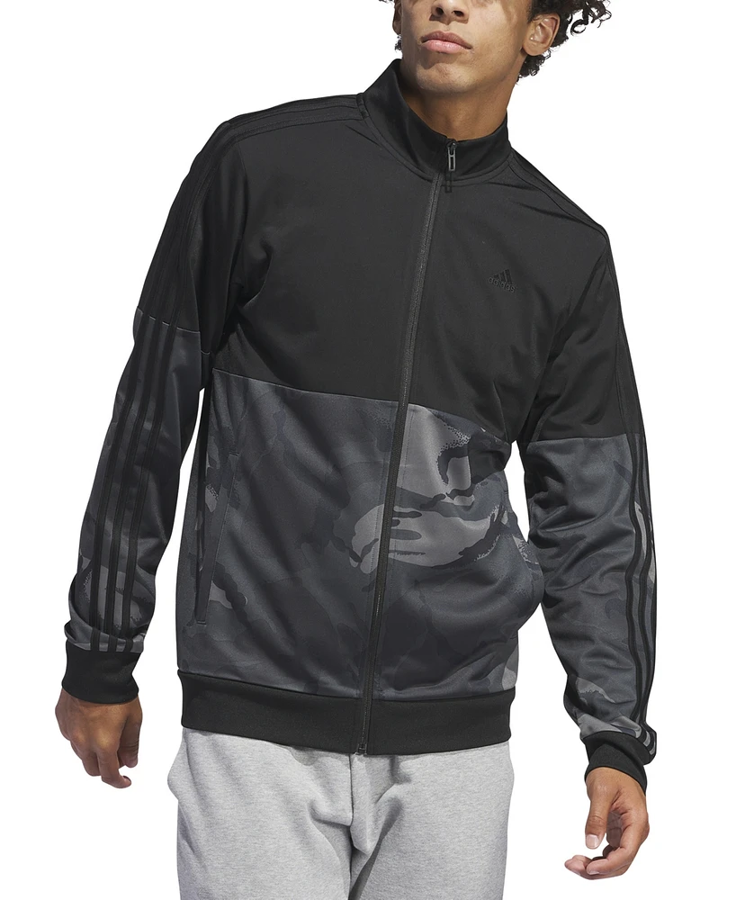 adidas Men's Half-Camo Full-Zip Tricot Track Jacket