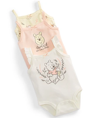 Disney Baby Winnie-the-Pooh Bodysuits, Pack of 3