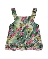 Guess Big Girl Printed Poplin Tank