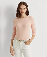 Lauren Ralph Cotton-Blend Long-Sleeve Top