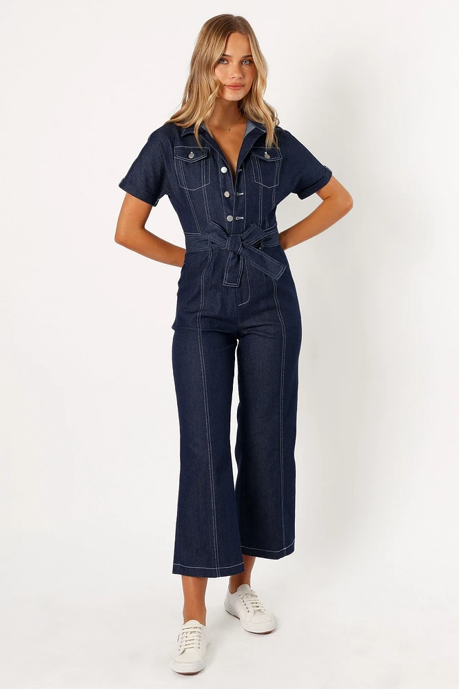 Demi Contrast Stitch Jumpsuit