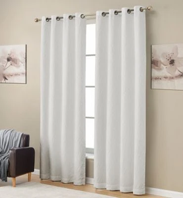 Hlc.Me Camden Fashion 100 Blackout 2 Layer Winter Heat Blocking Thermal Insulated Energy Savings Window Curtain Drapery Grommet Panels For Office Bedroom Set Of 2