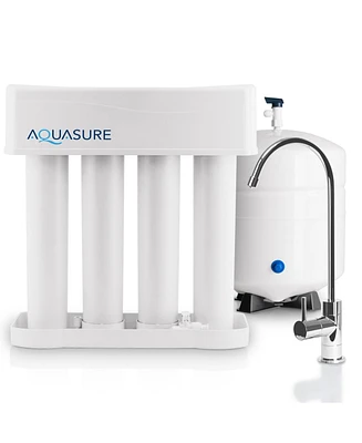 Aquasure Premier Advanced Series | 4-Stage Reverse Osmosis Water Filtration System with Chrome Faucet, 75 Gpd
