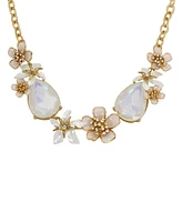 Betsey Johnson Faux Stone Starfish Flower Bib Necklace