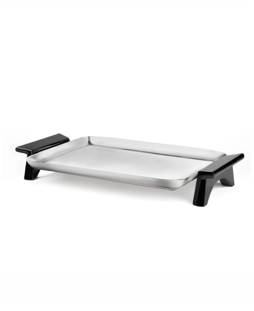 Nambe Circa Rectangular Tray with Footed Handles