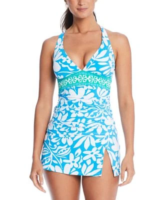 Bleu By Rod Beattie Womens X Back Tankini Top Skirted Hipster Bottoms