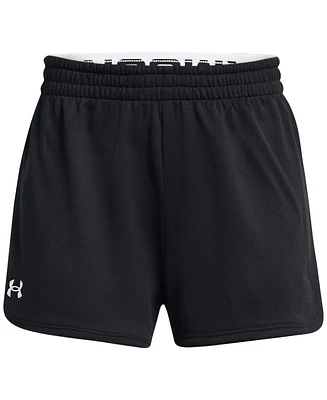 Under Armour Big Girls Play Up Mesh Shorts