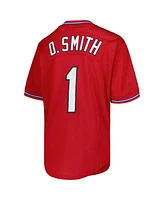 Big Boys Mitchell & Ness Ozzie Smith Red St. Louis Cardinals Cooperstown Collection Mesh Batting Practice Jersey