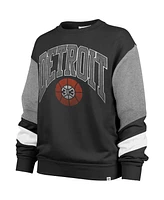 Women's '47 Brand Black Detroit Pistons 2023/24 City Edition Nova Crew Sweatshirt