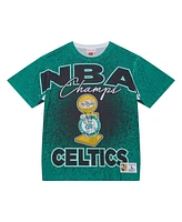 Men's Mitchell & Ness Kelly Green Boston Celtics Hardwood Classics 2008 Nba Finals Champ City T-shirt