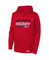 Big Boys Fanatics Red Washington Capitals Authentic Pro Pullover Hoodie