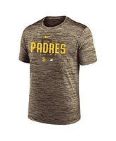 Men's Nike Brown San Diego Padres Authentic Collection Velocity Performance Practice T-shirt