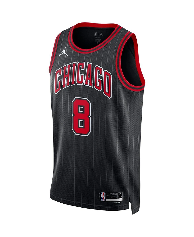 Men's and Women's Jordan Zach LaVine Black Chicago Bulls Swingman Jersey - Statement Edition