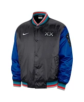 Men's Nike Charcoal Brooklyn Nets 2023/24 City Edition Courtside Premier Full-Snap Bomber Jacket