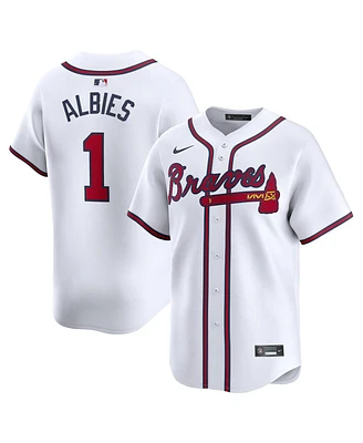 Men's Nike Ozzie Albies White Atlanta Braves Home Limited Player Jersey