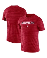 Men's Jordan Crimson Oklahoma Sooners Velocity Performance T-shirt